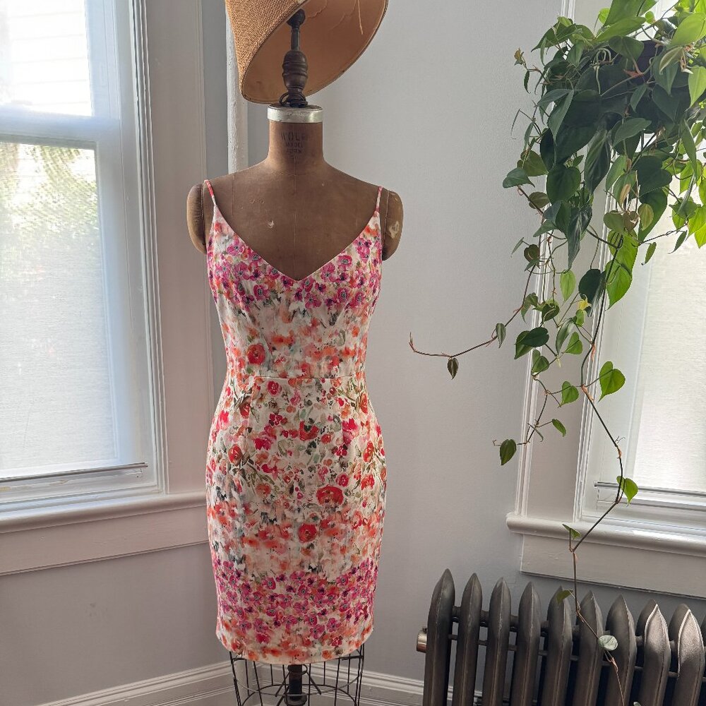 Black Halo Celeste Floral Sheath Dress